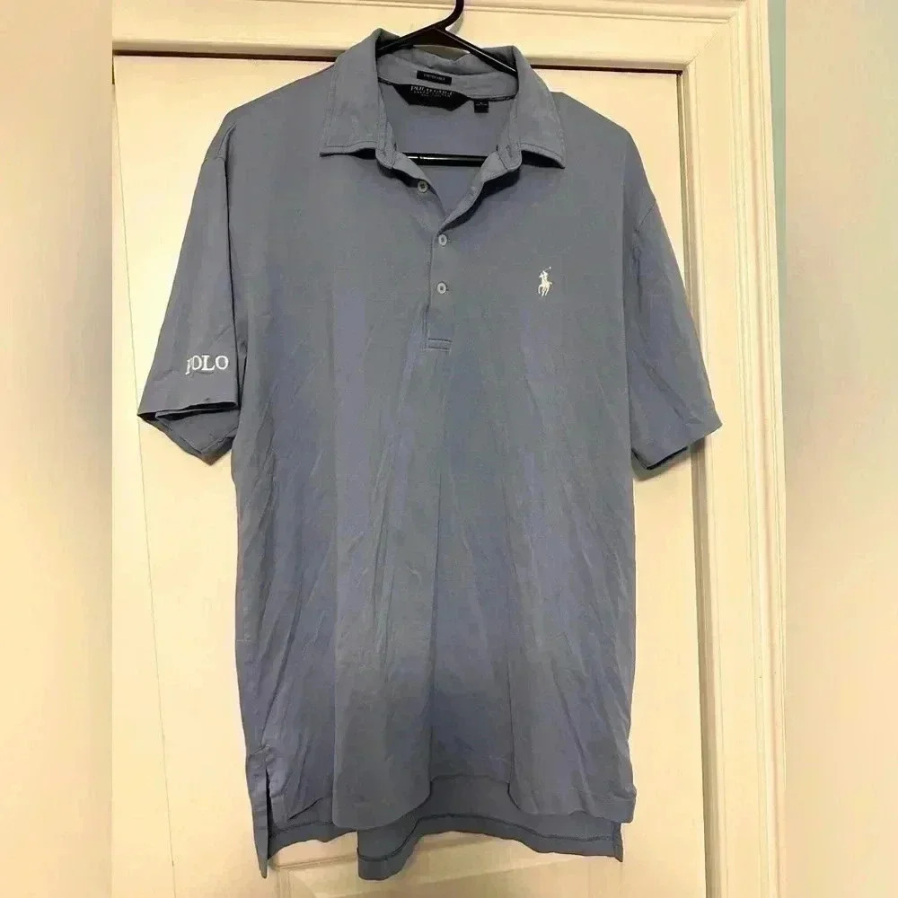 Polo Golf Ralph Lauren Stretch Lisle Shirt Pony Sleeve Logo Men’s Size Large